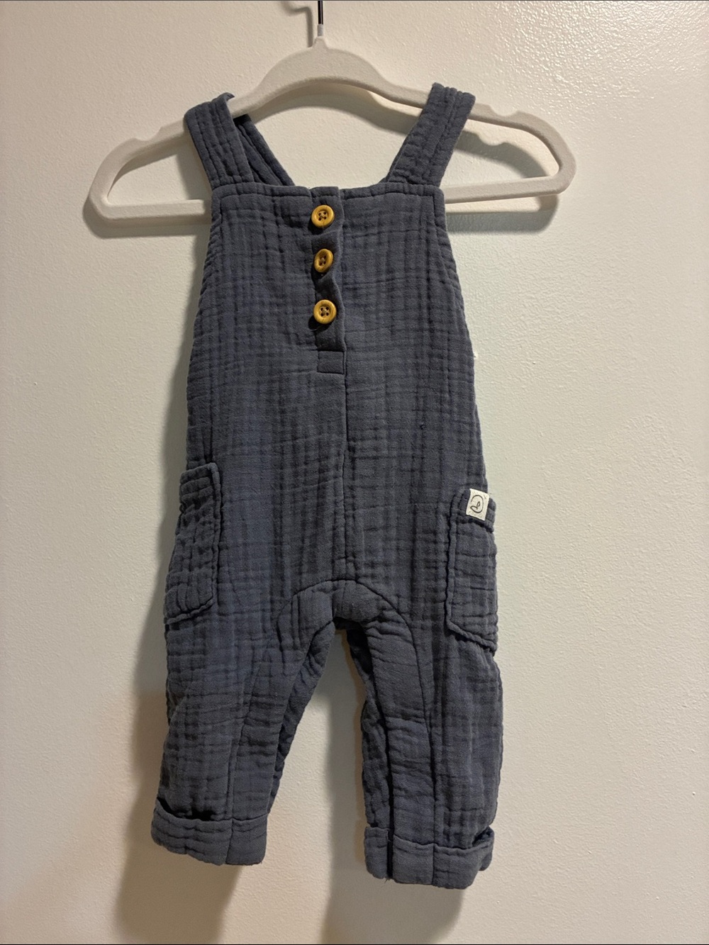 Newborn Carters Little Planet Muslin Gray/Blue One Piece Outfit